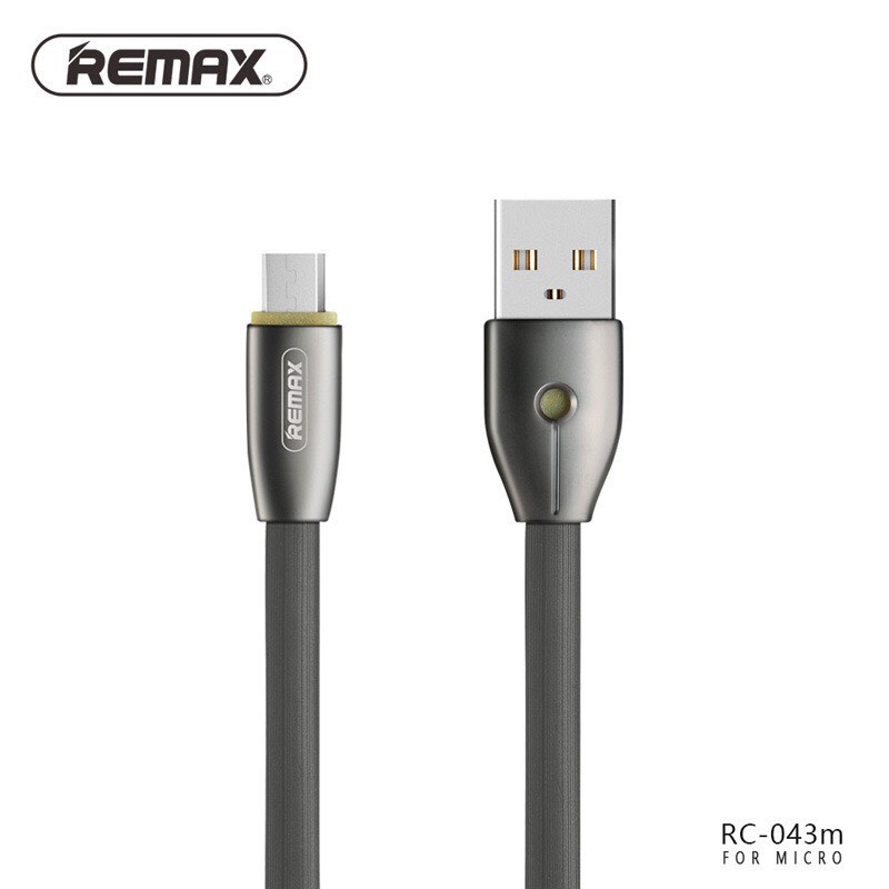 Cáp sạc điện thoại Remax RC 043I có hợp đựng bằng kim loại đèn báo sạc