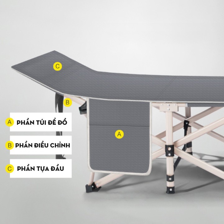 Giường gấp giường xếp ngủ văn phòng siêu tiện lợi ZDC (giao màu ngẫu nhiên)