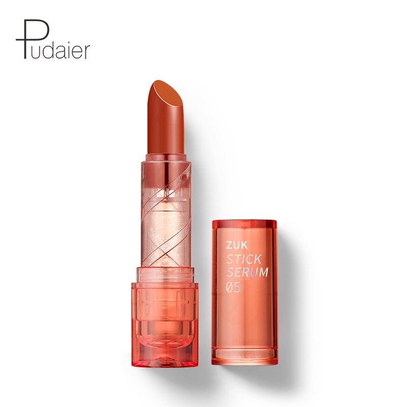 Son môi Pudaier mềm mịn như nhung thiết kế vỏ trong suốt 6 màu tùy chọn 30g