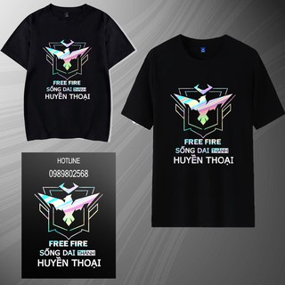 (SALE SỐC) ÁO FF -  Áo thun decal phản quang 7 màu free fire sống dai thành huyền thoại mẫu mới nhât siêu HOT