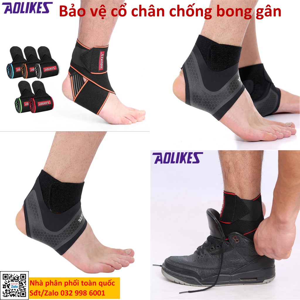 [Nhiều mẫu] Băng cổ chân thể thao siêu êm Aolikes 7130 Đai quấn bảo vệ mắt cá chân chống chấn thương, bong gân chinhhang