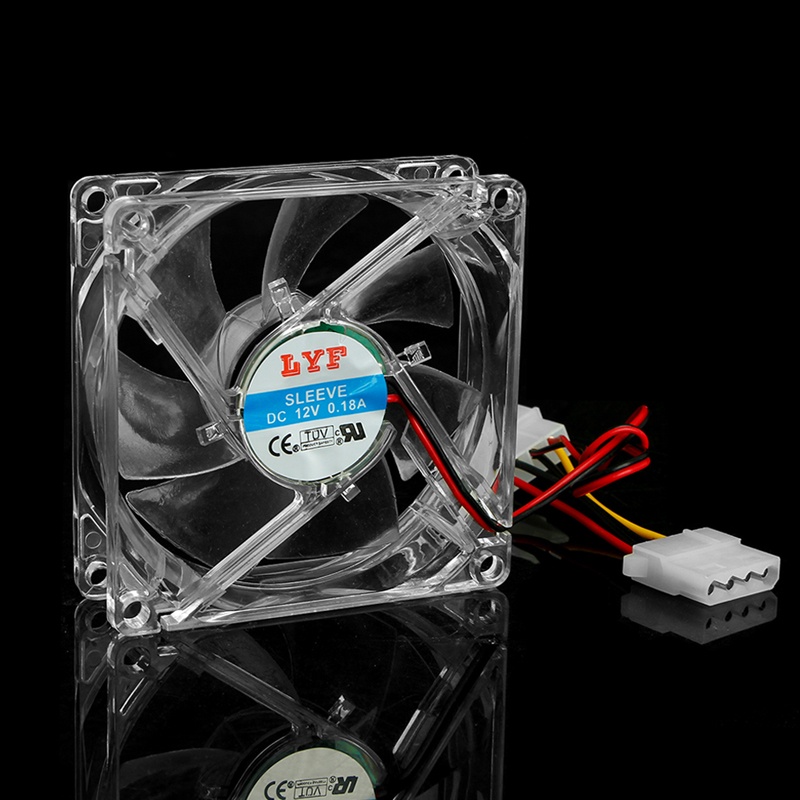 Quạt Tản Nhiệt 4 Đèn LED Xanh Dương Neon btsg 8025 Cho PC