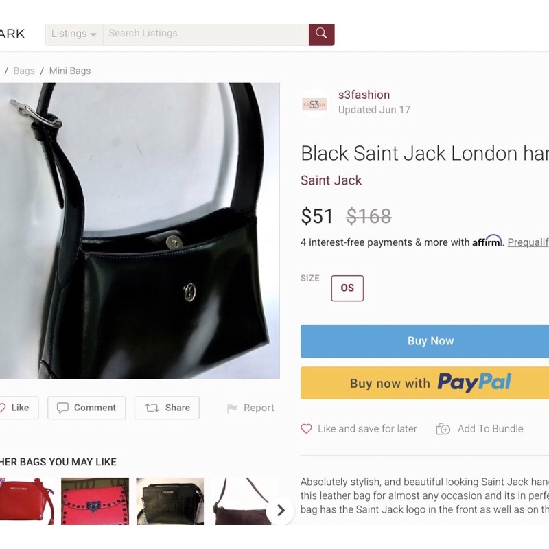 Túi đeo chéo da bò thật hiệu SAINT JACK của Anh ( London) ,mới hơn 90%, dây đeo bản to đeo êm vai thích lắm nha .