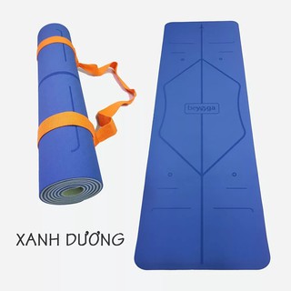 Thảm yoga định tuyến beYoga chất liệu TPE tặng kèm dây đeo thảm thời trang