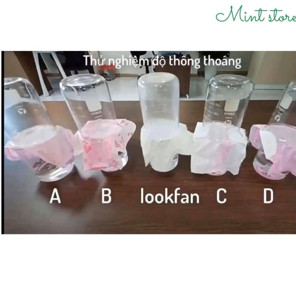 Combo Băng vệ sinh ban đêm  lookfan siêu mỏng,ban đêm siêu dài &amp; khăn giấy minibear thương hiệu Nhật