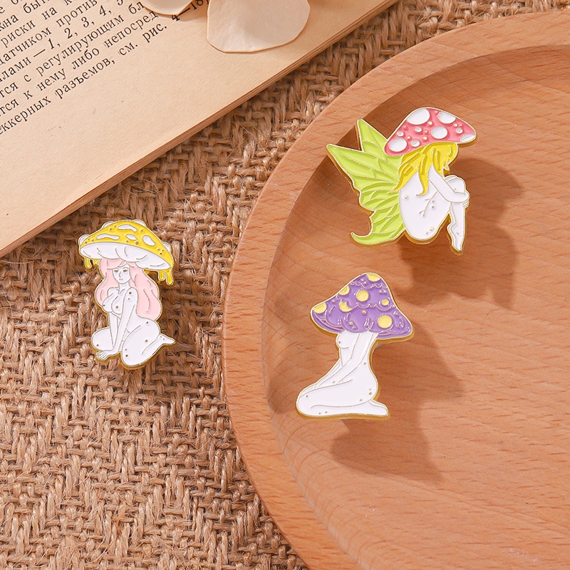 Ghim cài áo MISS ZOE hình cây nấm dễ thương ngộ nghĩnh