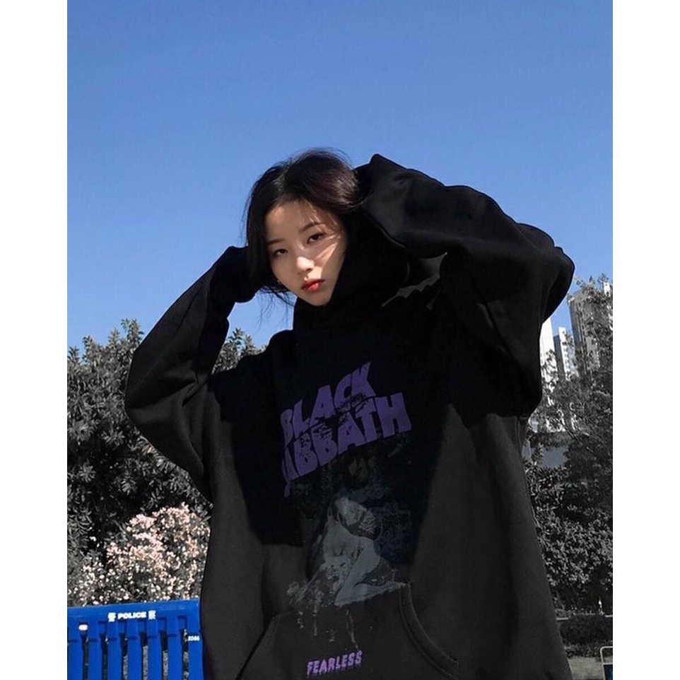 ÁO HOODIE ĐEN CHỮ TÍM | BigBuy360 - bigbuy360.vn