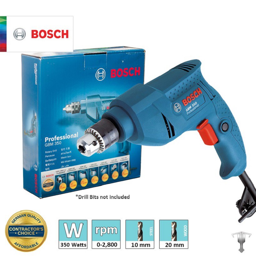 Máy khoan sắt Bosch GBM 350 350W Bảo hành điện tử 6 tháng