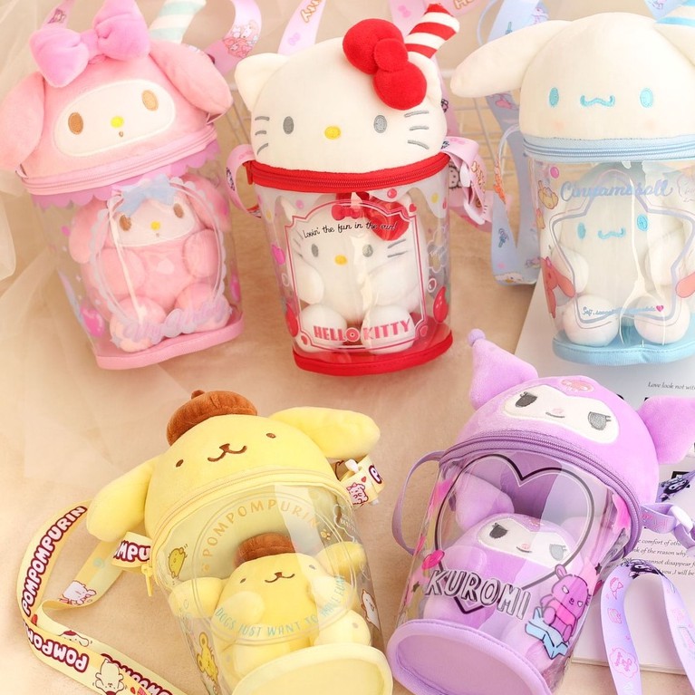 Túi đeo chéo hình thú nhồi bông xinh xắn dành cho bé