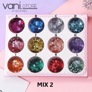 [ MIX2 BA SIZE] Nhũ Mắt Glitter Kim Tuyến Kira Kira Trang Điểm MakeUp Kiểu Lấp Lánh - Hoặc Trang Trí Móng Tay Nail