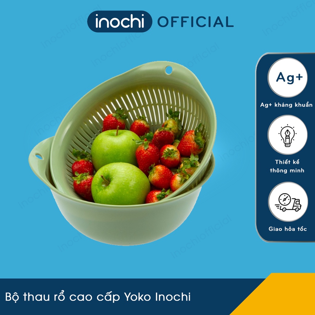 Bộ thau rổ cao cấp Yoko Inochi - Dễ dàng vệ sinh, Chất liệu an toán sức khoẻ, Chất lượng Nhật Bản
