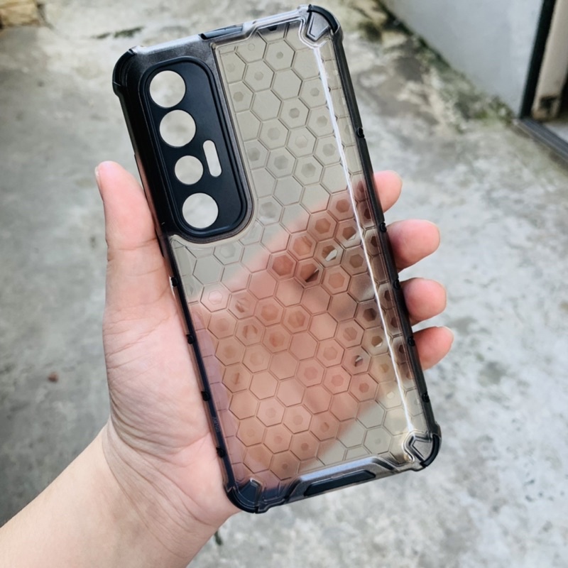 Xiaomi Mi 10S Mi10s 5G ốp lưng chống sốc , va đập mặt lưng trong hoạ tiết tổ ong hầm hố