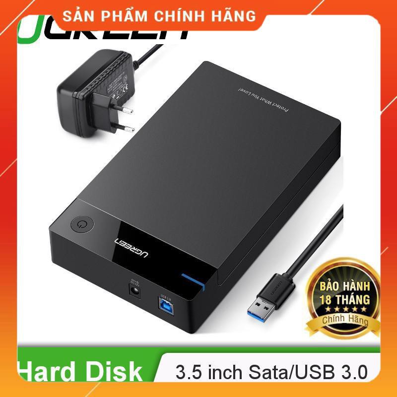 Vỏ Hộp đựng ổ cứng 3.5 inch Sata/USB 3.0 hỗ trợ 10TB UGREEN 50422 dailyphukien