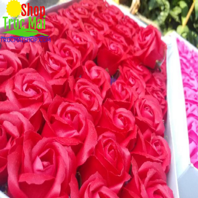 Đầu bông hoa hồng nhân tạo giống thật 99%