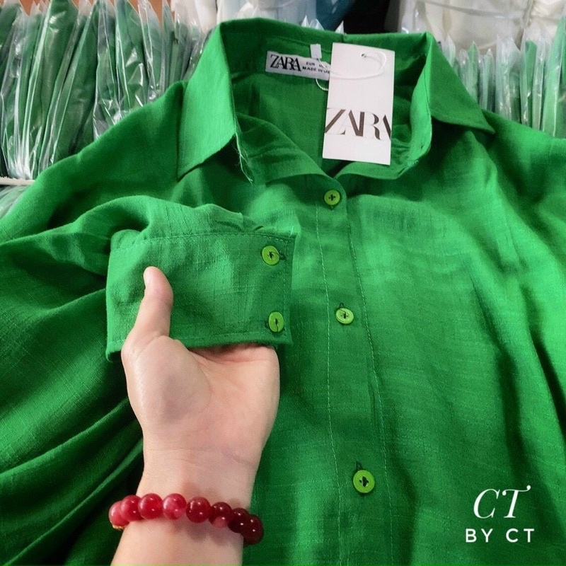 Áo sơmi xanh lá cây tay dài, sơmi lụa sang trọng cá tính năng động quý phái, thời trang đi chơi dạo phố công sở dễ mix