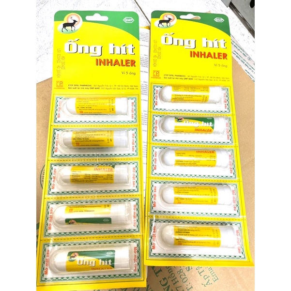 ỐNG HÍT INHALER_MÙI CỰC THƠM NHẸ NHÀNG DỄ CHỊU VỈ 5 ỐNG