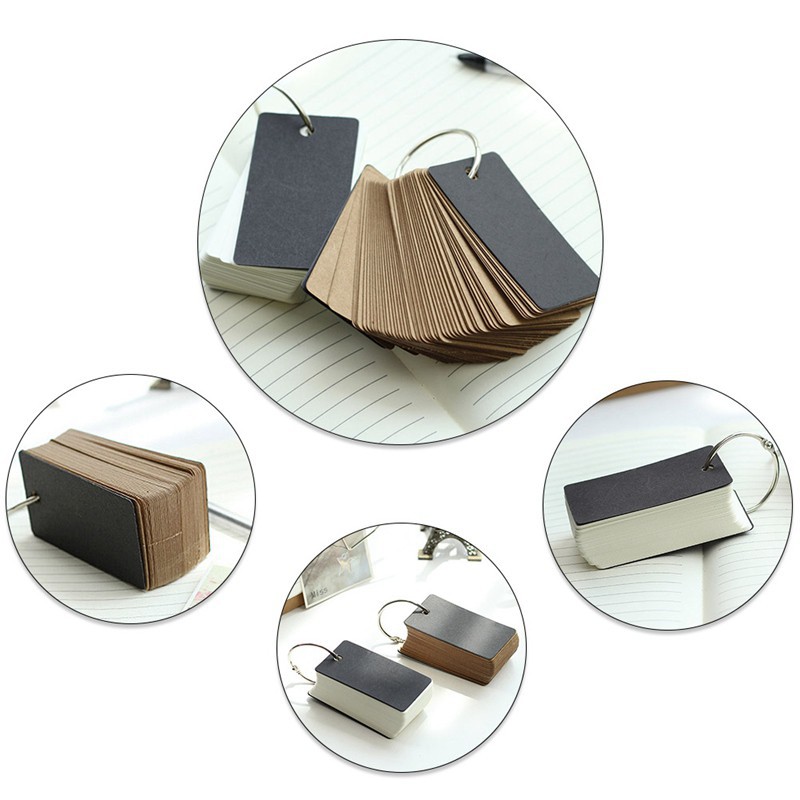 Lanfy1 Tập 100 tờ giấy ghi chú dùng để học từ vựng đa năng tiện dụng