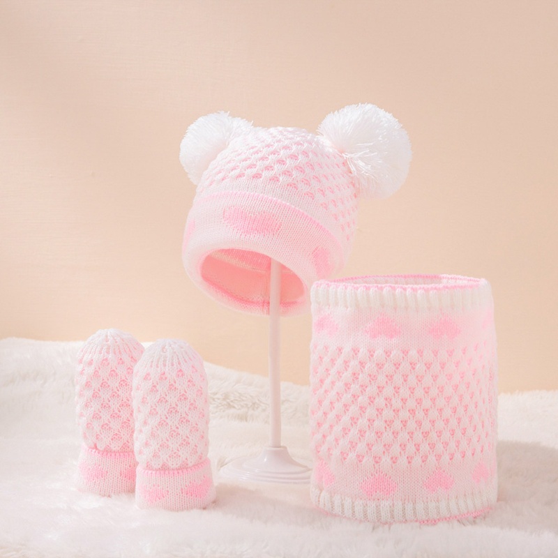 1 Bộ Gồm Mũ beanie + Găng Tay + Găng Tay + Mũ beanie Giữ Ấm Mùa Đông