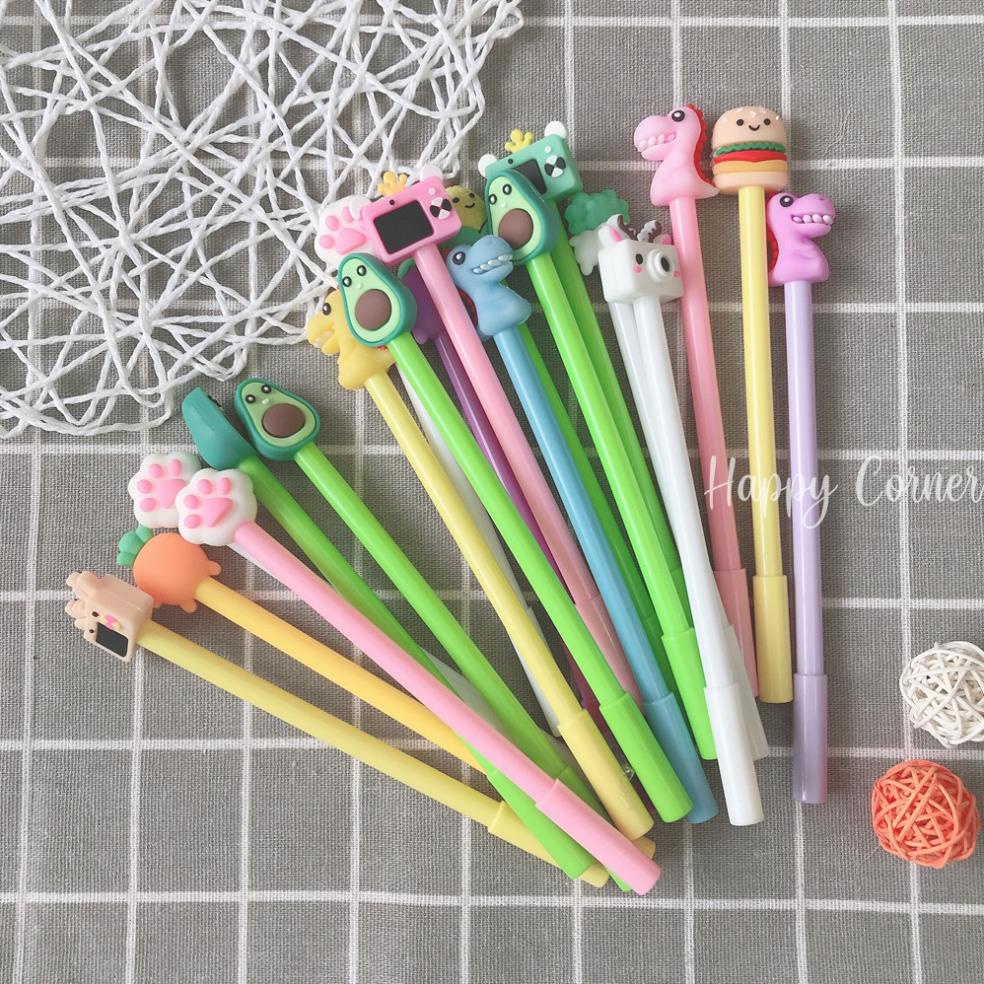 [HOT HOT] Set 10 bút mực gel nước hình thú dễ thương-ngộ nghĩnh ( mực xanh &amp; tím)