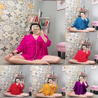 Đồ Ngủ 40-100kg Đùi Pyjama Bigsize Cao Cấp Vải lụa Nhật Lạnh Mặc Cực Thích