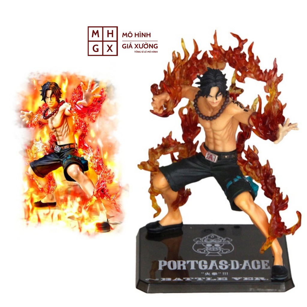 Mo Hinh Portgas D Ace F Zero 2 đầu Trạng Thai Chiến đấu Kem Hiệu ứng Hỏa Quyền Ace Figure Tượng One Piece Mo Hinh Nhan Vật Thương Hiệu No