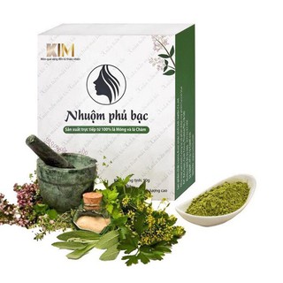 (Bán sỉ) Nhuộm tóc phủ bạc KIM 50g (Tùy chọn nhuôm mầu NÂU hoặc ĐEN) - NPP Tâm Dược Thảo