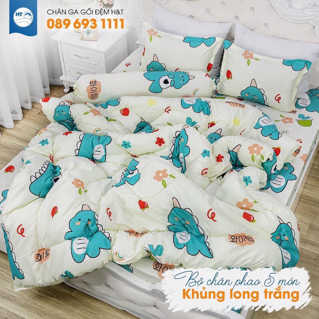 Sét phao cotton polly nhập chăn 2mx2m2 đã trần sẵn ruột siêu xịn