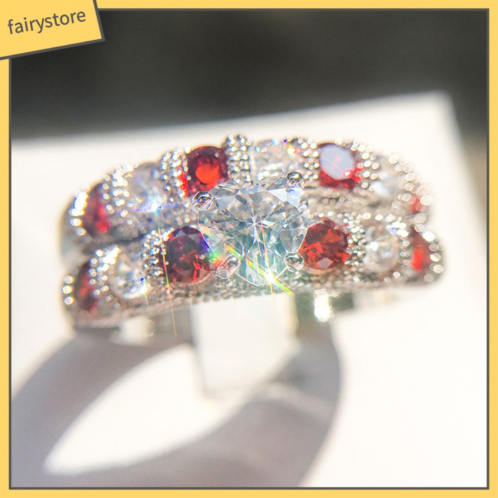 Set 2 Nhẫn Đính Đá Thời Trang Dành Cho Nữ