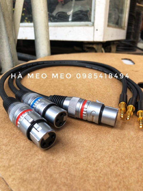 Dây XLR canon cái ra 3.5 dài 50 cm- jack 3.5 mps