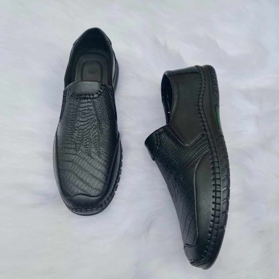 Giày Da, Giày Lười Da Dập Chân Rồng, Đế Khâu, Da Mềm, Đế Cao[HÀNG CAO CẤP] | BigBuy360 - bigbuy360.vn