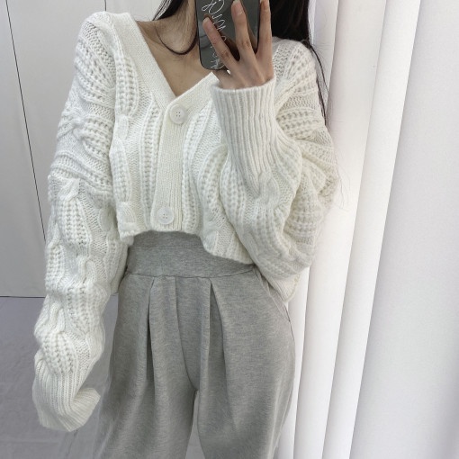 Áo Khoác Cardigan Chất Liệu Dày Dặn Mềm Mại Thời Trang Thu Đông Cho Nữ