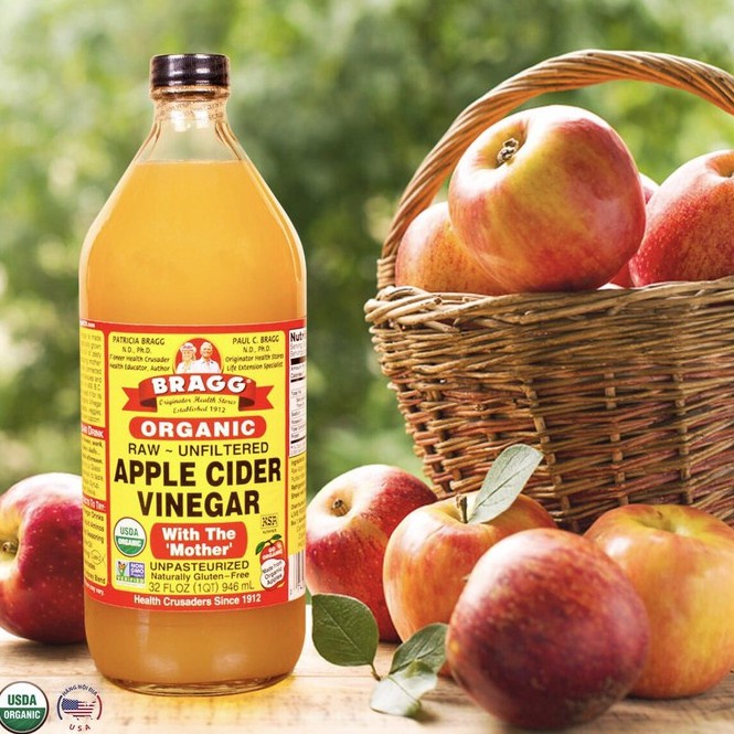 - Giấm táo hữu cơ Bragg chai 946ml và 473ml Hàng Mỹ