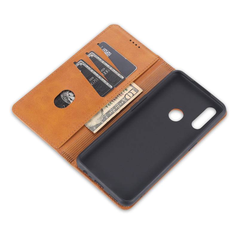 Bao Da pu Điện Thoại Nắp Lật Hít Nam Châm Kiêm Ví Đựng Thẻ Kiêm Giá Đỡ Cho oppo a31 2020 a 31 oppoa31 Vỏ