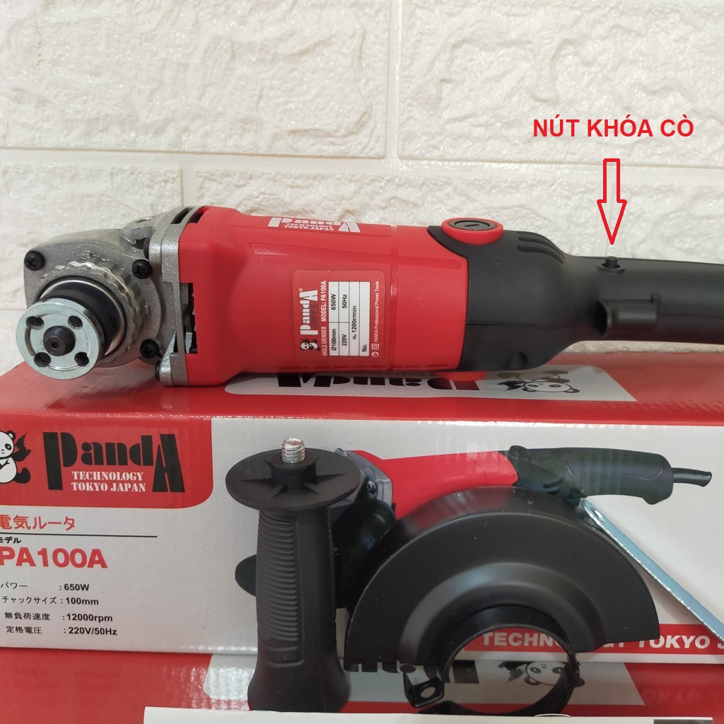 Máy cắt cầm tay panda,công tắc bóp,lưỡi cắt 100mm chuyên cắt sắt,cắt nhôm,cắt gạch,mài góc,cắt đá hoa cương