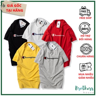 |Cotton cao cấp| Áo thun nam champion cotton 𝗹𝗼𝗴𝗼 𝘁𝗵𝗲̂𝘂 𝘀𝗮̆́𝗰 𝗻𝗲́𝘁