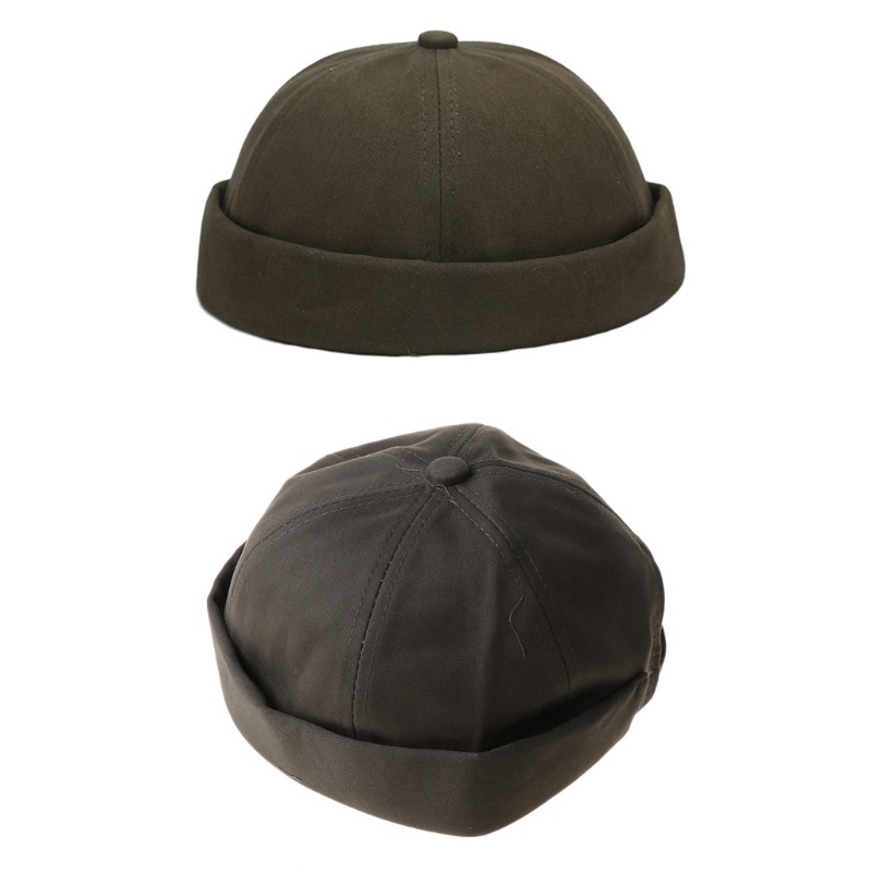 Xiangbao Mũ Beanie Không Vành Màu Trơn Phong Cách Hip Hop Mùa Đông Cho Nam Và Nữ
