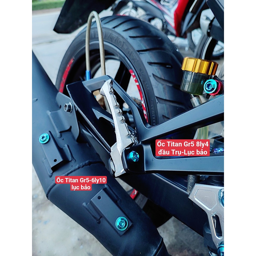 Ốc TiTan Gr5 8li10 8li20 8li25 8li30 8li40 8li6 Đầu dù salaya Probolt Gắn Xe Máy