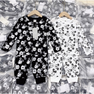 SET MICKEY TRẮNG ĐEN CHO BÉ TRAI BÉ GÁI