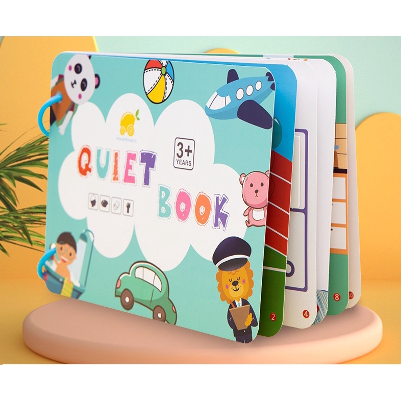 Học liệu bóc dán Montessori 10 trang chủ đề tiếng anh cho bé
