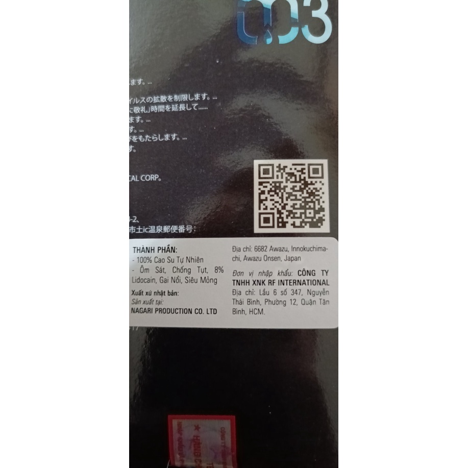 Bao cao su gai Nhật Bản 0.03 12 cái bcs trơn siêu mỏng chống xuất tinh sớm size to nhỏ tăng khoái cảm - Mộc Diệp