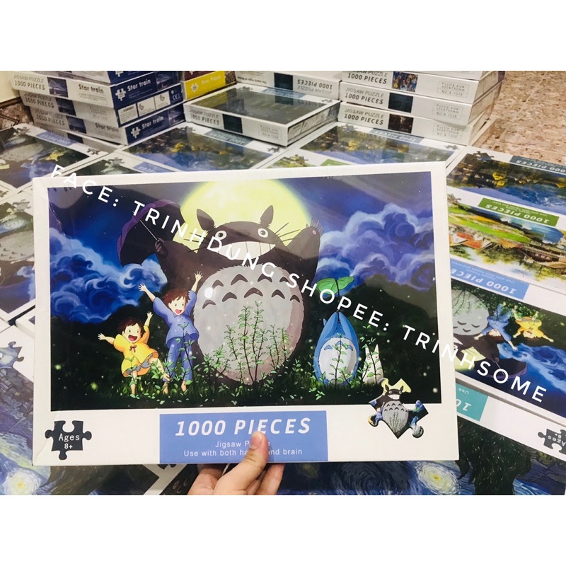 Tranh ghép hình 1000 mảnh Jigsaw Puzzle cao cấp tặng kèm keo gắn tranh