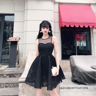 Đầm ren xoè công chúa y hình 100%