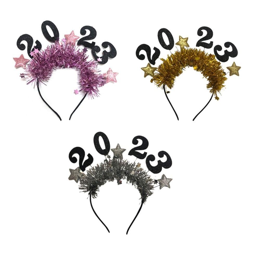 Băng Đô Cài Tóc Hình Chữ HAPPY New Year 15H Phong Cách Hàn Quốc 2023