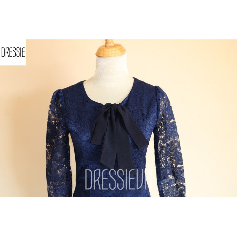 Váy Áo Đầm Ren Ôm Body DRESSIE Đuôi Cá Thời Trang Công Sở Dạo Phố Dự Tiệc Cưới Xinh Xắn - DB73 (Xanh)