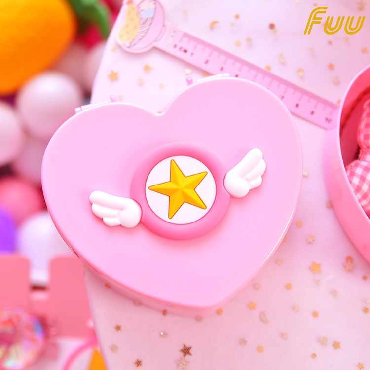 Hộp đựng phụ kiện 2 tầng trái tim Sakura Thủ Lĩnh Thẻ Bài  mẫu 1