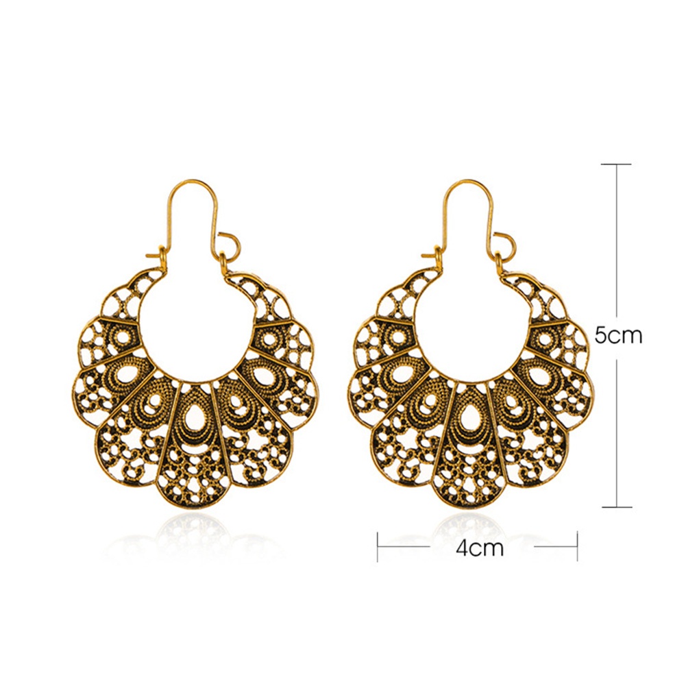 Đôi Bông Tai Họa Tiết Hình Học Thời Trang Cho Nữ