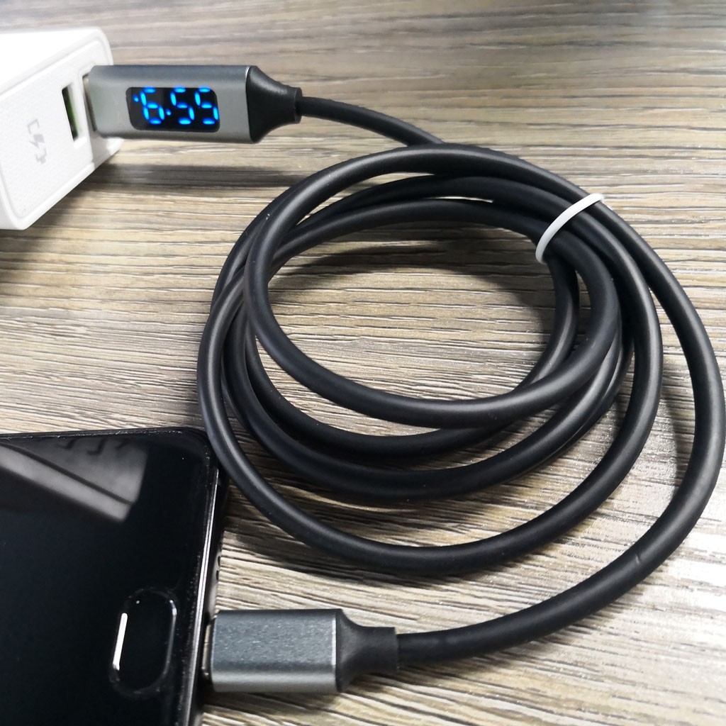 UtakeQC 3.0 USB Type C Fast Charging Data Cable With Voltage Current LED Display