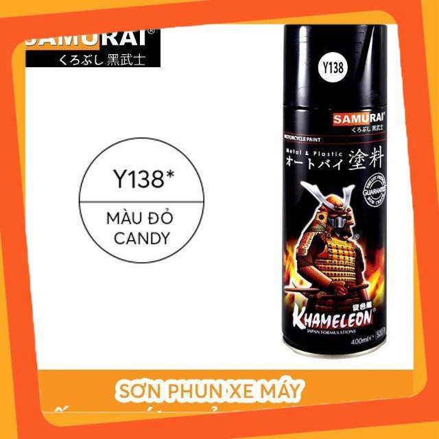 Sơn samurai màu đỏ candy đỏ rực y138*