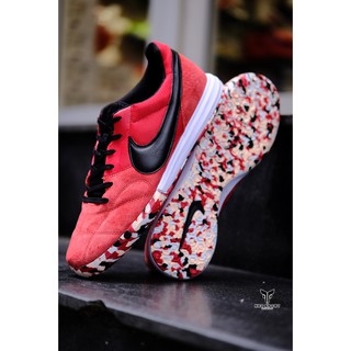 Giày Bóng Đá Futsal Tiempo Sala Đỏ Logo Đen ĐẾ Camo IC