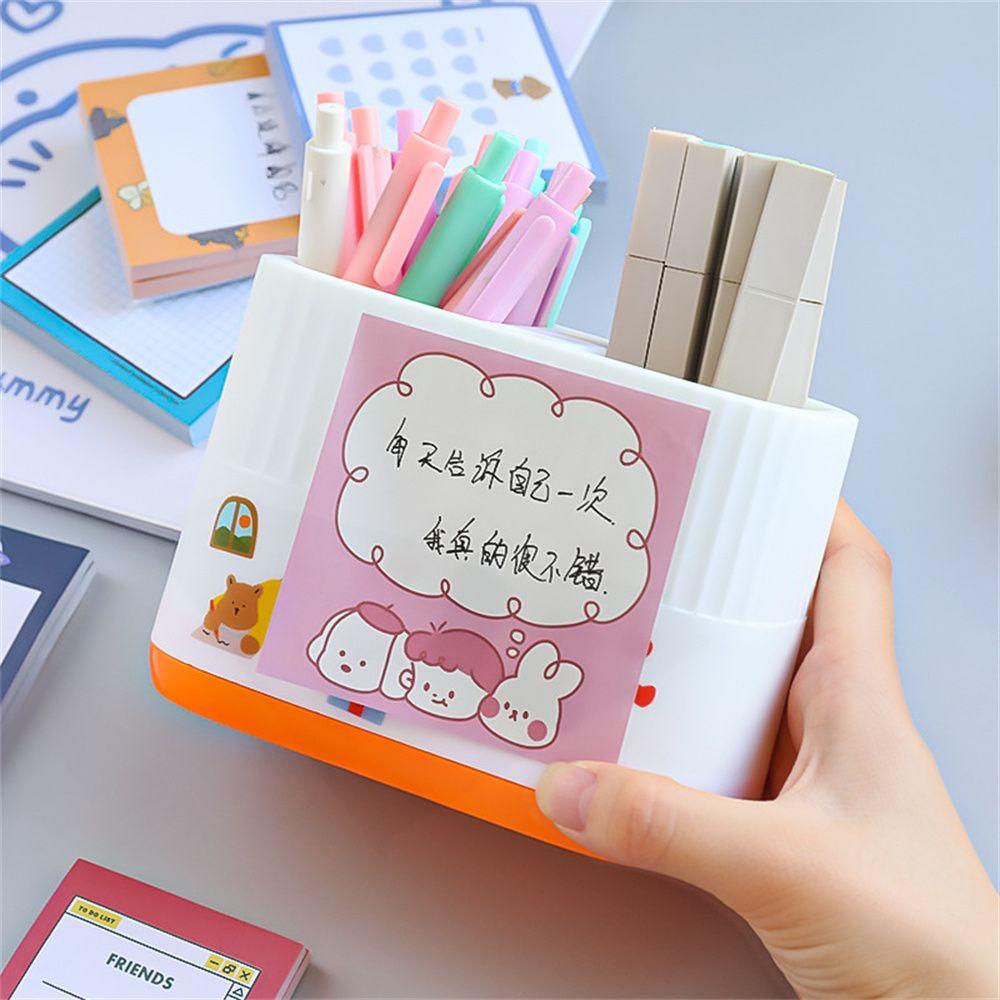 Set 50 Tờ Giấy Ghi Chú Họa Tiết Hoạt Hình Thỏ Gấu Dễ Thương Trang Trí Sổ Tay Nhật Ký